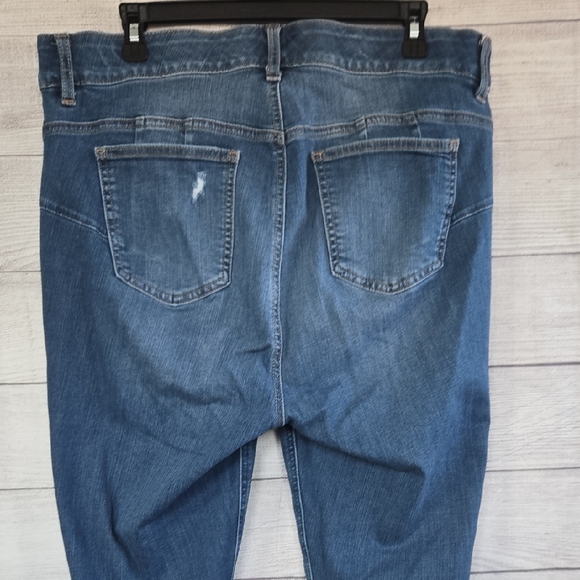Torrid Blue Distressed Boyfriend Jeans - Picture 9 of 13